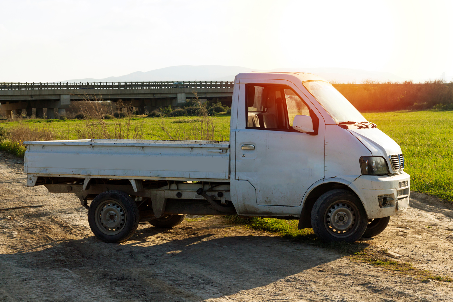 Mini white Truck Without Load